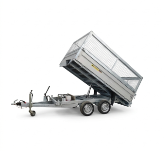 Dreiseitenkipper 2700 kg Tandem – Elektrohydraulik, Laubgitter & Rampen