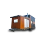 Tiny House Loft Mobilheim 25m2 autonom (Pelletofen + Solardach)