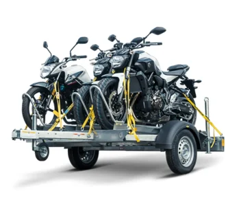 Motorradanhänger für 3 Motorräder, Einachser, 750 kg